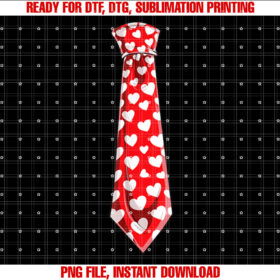 Valentines Day Neck Tie Heart Youth Kids Boys Men Love Gifts T-shirt