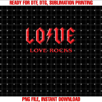 Valentines Day Rock Roll Love Rocks with Lightning Bolt T-shirt