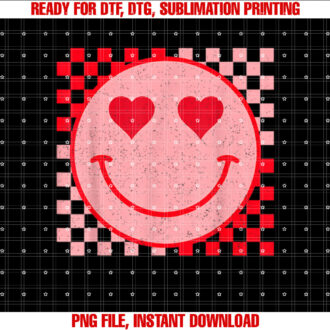 Valentines Day Smile Face Smiling Checkered Pattern Trendy T-shirt