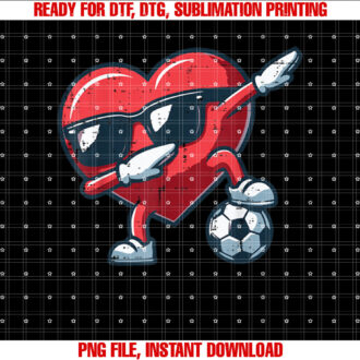Valentines Day Soccer Heart Dab Football Boys Kids Youth Men T-shirt