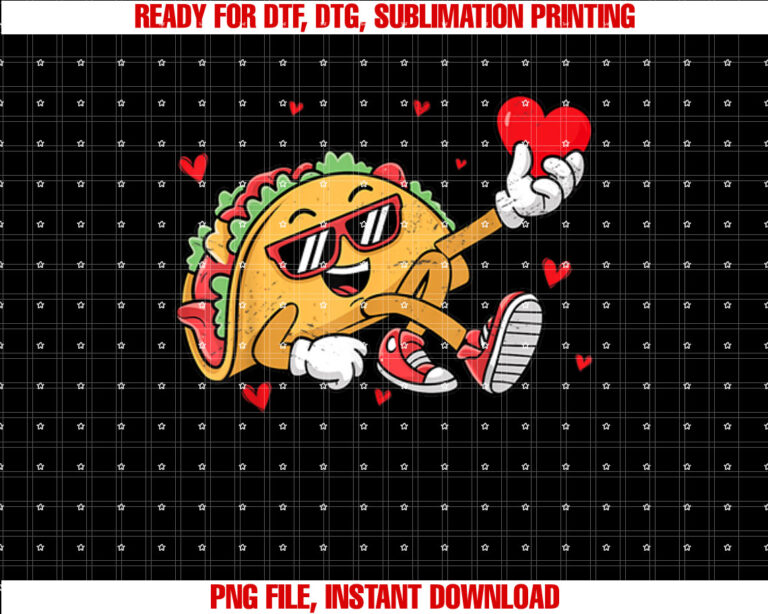 Valentines Day Taco Funny Boys Kids Toddler Tacos T-shirt