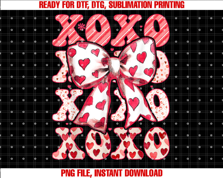 Valentines Day Xoxo Love Hearts Women Girl Teen Coquette Bow T-shirt