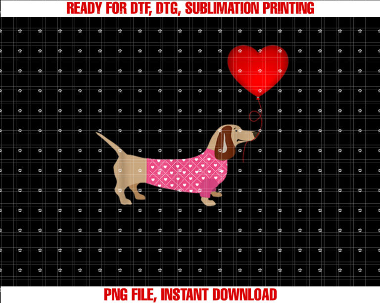 Valentines Weiner Daschund Doxie in Dog Dress T-shirt