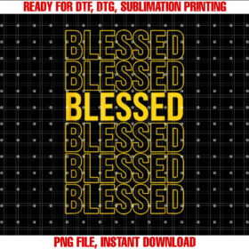 Varsitygold Yellow Blessed Universitygold Yellow Graphic T-shirt