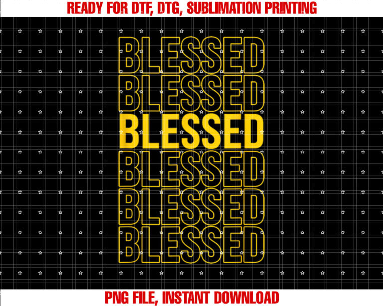 VarsityGold Yellow Blessed UniversityGold Yellow Graphic T-shirt