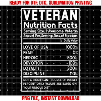 Veteran Nutrition Facts Veterans Day T-shirt