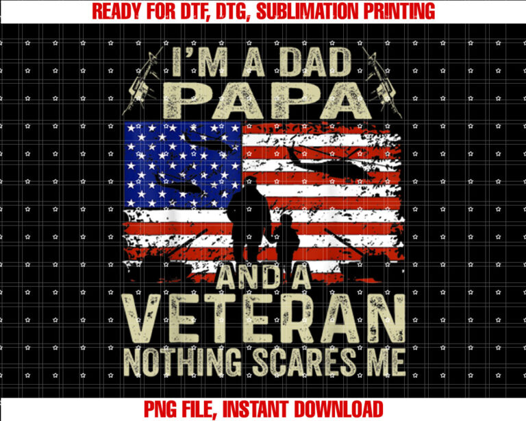 Veteran s For Men Fathers Day Im A Dad Papa Veteran T-shirt