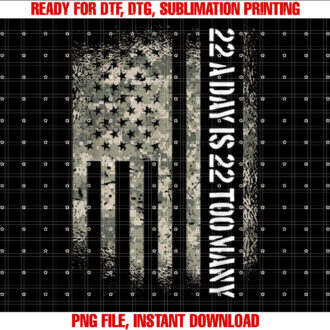 Veteran Suicide Awareness USA Flag 22 A Day Is 22 Too Many T-shirt