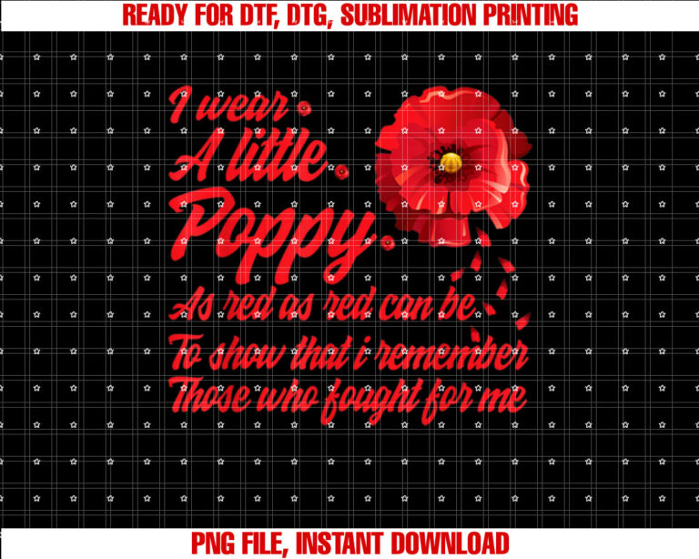 Veterans Day I Wear Red Poppy Flower Remember American Usa T-shirt