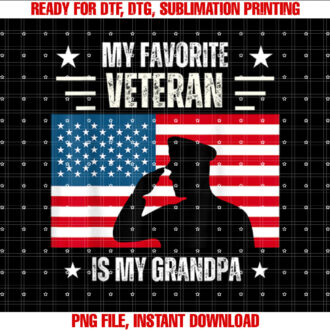 Veterans Day Military My Favorite Veteran Is My Grandpa Kids T-shirt