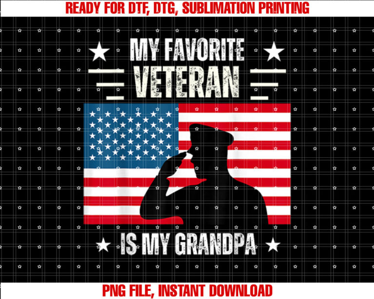 Veterans Day Military My Favorite Veteran Is My Grandpa Kids T-shirt