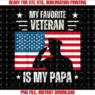Veterans Day Military My Favorite Veteran is My Papa Kids T-shirt