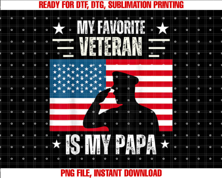 Veterans Day Military My Favorite Veteran is My Papa Kids T-shirt