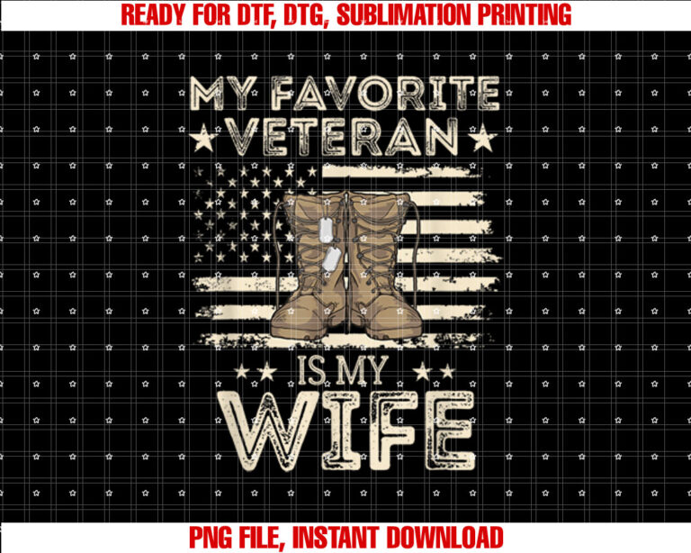 Veterans Day Military US Flag Favorite Veteran Is My Wife T-shirt