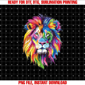 Vibrant Rainbow Lion Art for Bold Animal Lovers T-shirt