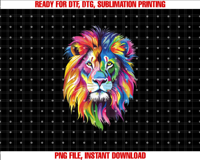 Vibrant Rainbow Lion Art for Bold Animal Lovers T-shirt