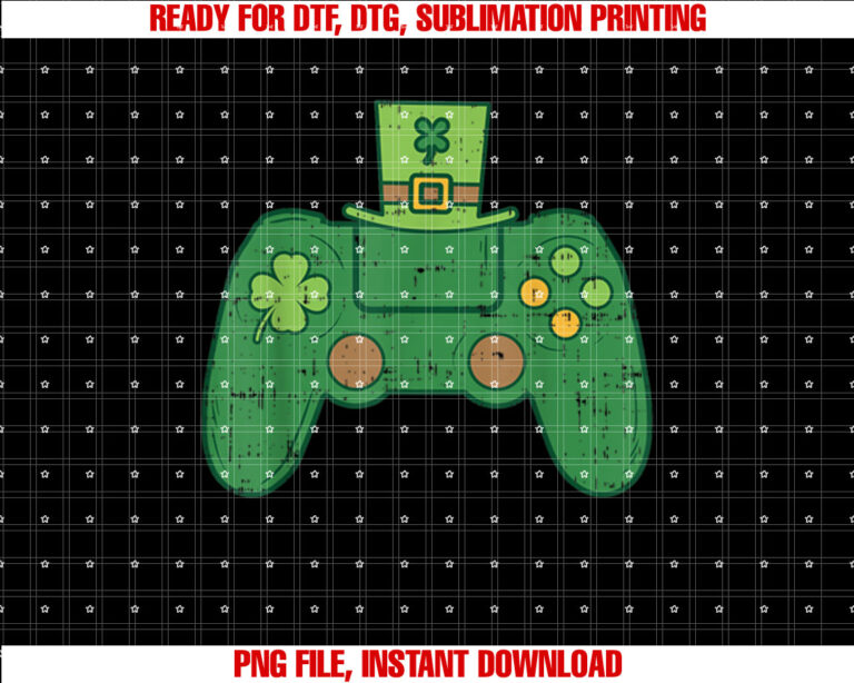 Video Game Controller Irish Gamer Boys St Patricks Day Men T-shirt