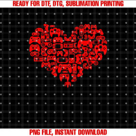 Video Gamer Valentines Day Boy Heart Controller Gift Kids T-shirt