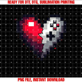 Video Gamer Valentines Day Pixel Controllers Heart T-shirt