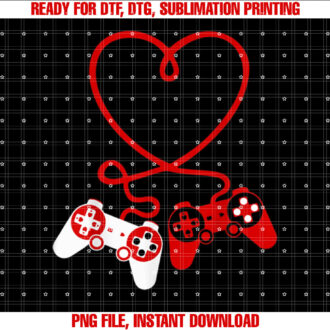 Video Gamer Valentines Day With Controllers Heart T-shirt
