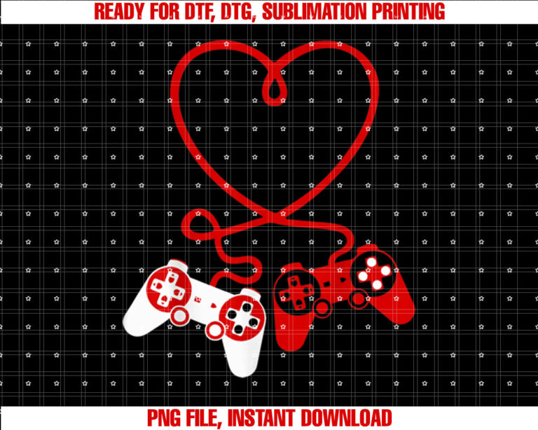 Video Gamer Valentines Day With Controllers Heart T-shirt