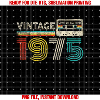 Vintage 1975 Classic Birthday 1975 Cassette Tape Vintage T-shirt