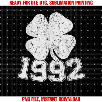 Vintage 1992 33rd Birthday St Patricks Day Shamrock Irish T-shirt