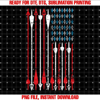 Vintage American Flag Archery Bow Hunting T-shirt