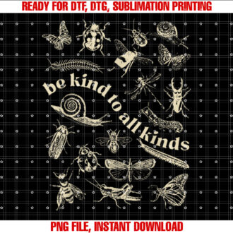 Vintage Be Kind To All Kinds Bugs Entomology Entomologist T-shirt