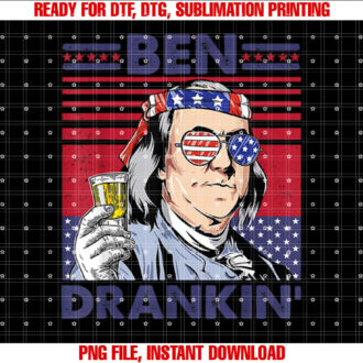 Vintage Ben Drankin Funny 4th Of July Drinking Presidents T-shirt