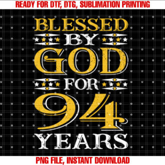 Vintage Blessed God 94 Years Happy Ninety four 94th Birthday T-shirt