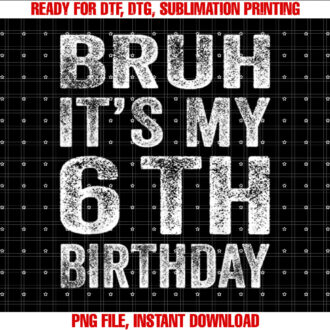 Vintage Bruh Its My 6th Birthday 6 Year Old Birthday Boy T-shirt