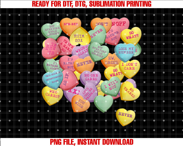 Vintage Candy Conversation Hearts for Anti Valentines Day T-shirt