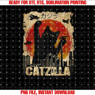 Vintage Catzilla Funny Kitten and Cat T-shirt
