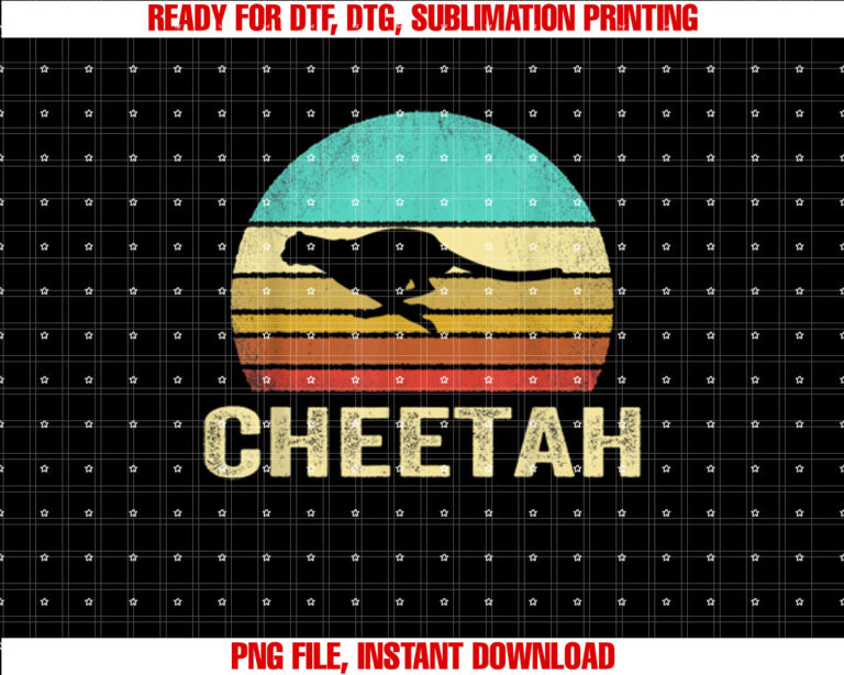 Vintage Cheetah Sunset T-shirt