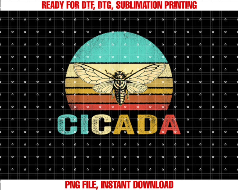 Vintage Cicada Sunset T-shirt
