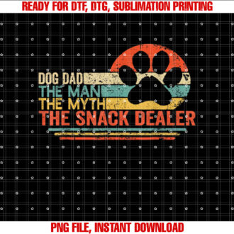 Vintage Dog Dad The Man The Myth Snack Dealer Father Day T-shirt