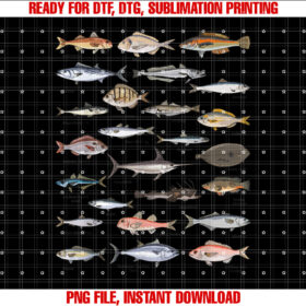 Vintage Fish Identification Chart Fishing T-shirt