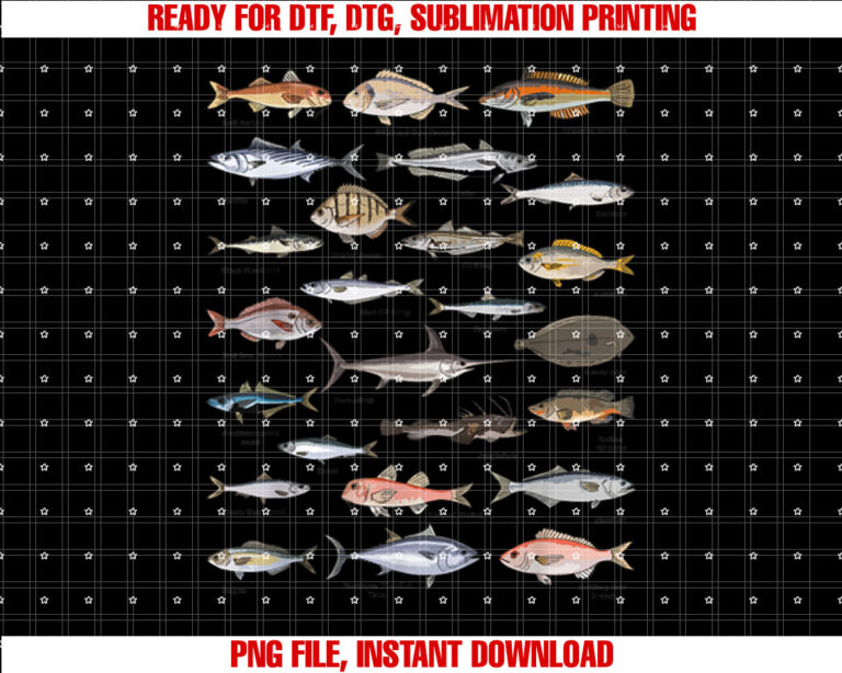 Vintage Fish Identification Chart Fishing T-shirt