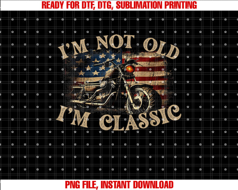 Vintage Funny Motorcycle Im not Old Im Classic Love Moto T-shirt