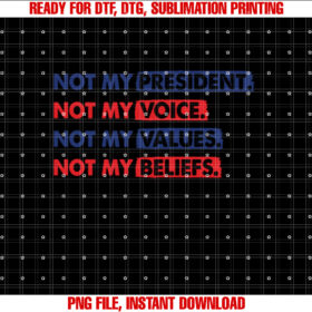 Vintage Funny Not My President  Not My Voice Not My Value T-shirt