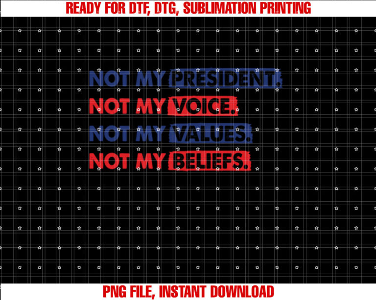 Vintage Funny Not My President Tee Not My Voice Not My Value T-shirt