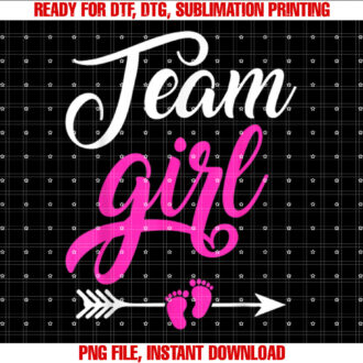 Vintage Funny Team Girl Gender Reveal Party Baby Shower T-shirt