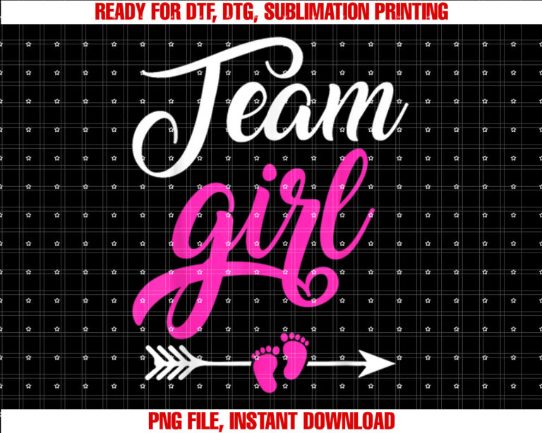 Vintage Funny Team Girl Gender Reveal Party Baby Shower T-shirt