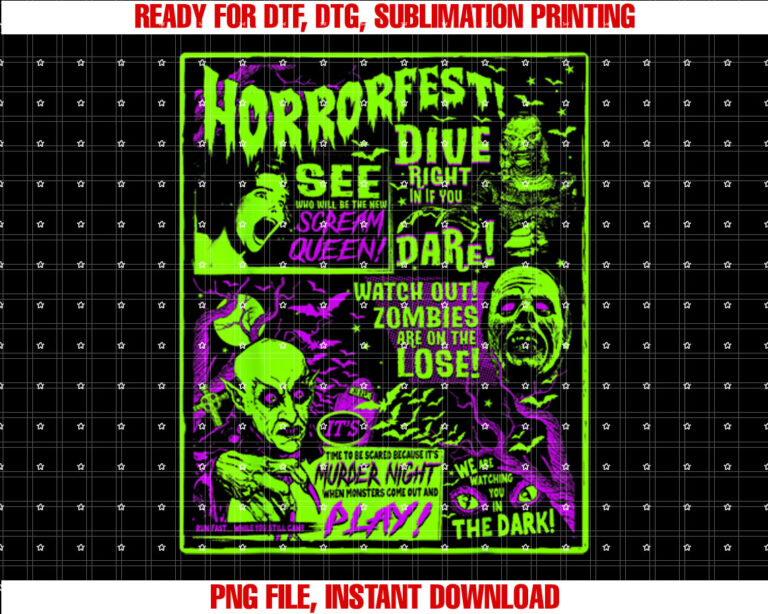 Vintage Horrorfest Halloween Movie Old Time Horror T-shirt