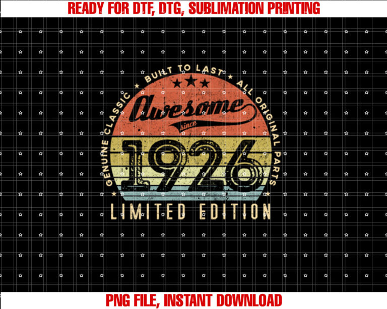 Vintage Limited Edition 1926 Classic Born in 1926 Birthday T-shirt
