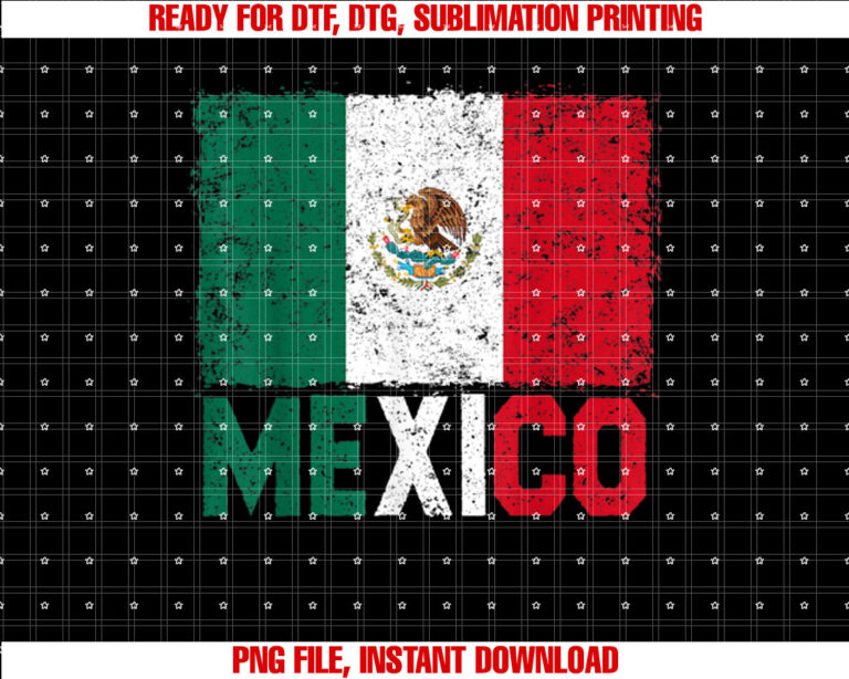 Vintage Mexico Mexican Flag Pride Graphic Design T-shirt