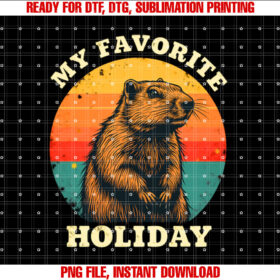Vintage My Favorite Holiday Meteorology Groundhog Day 2025 T-shirt