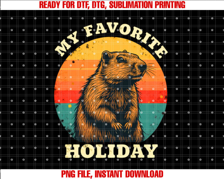 Vintage My Favorite Holiday Meteorology Groundhog Day 2025 T-shirt