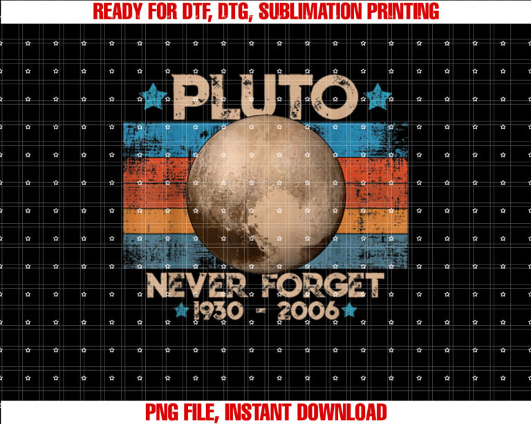 Vintage Never Forget Pluto Funny Retro Astronomy Space T-shirt
